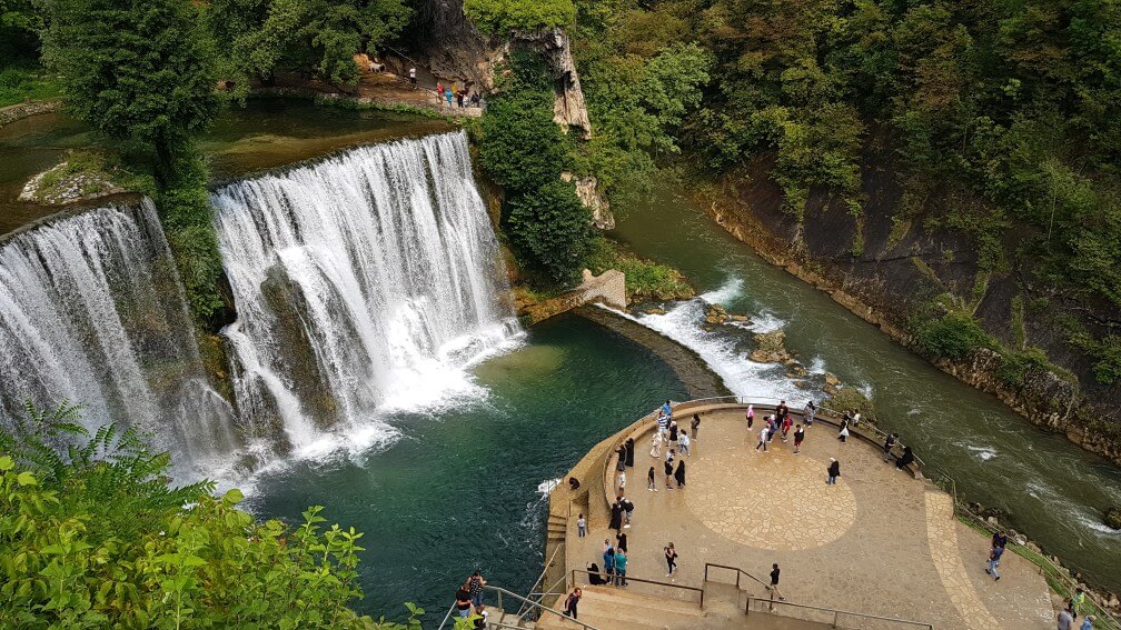 Backpacking in Bosnia: Jajce waterfall
